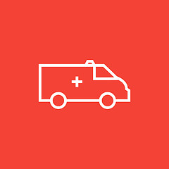 Image showing Ambulance car line icon.