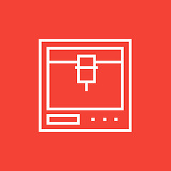 Image showing Tree D printing line icon.