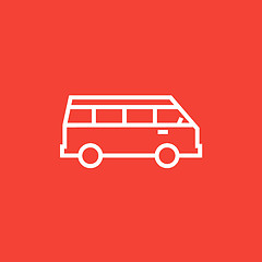 Image showing Minibus line icon.