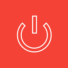 Image showing Power button line icon.