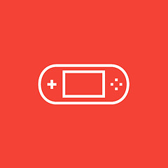 Image showing Game console gadget line icon.