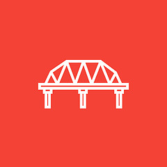 Image showing Rail way bridge line icon.