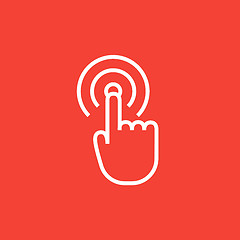 Image showing Touch screen gesture line icon.