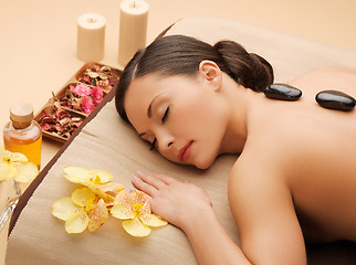 Image showing beautiful woman in spa salon