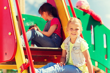 Image showing happy kids on children playground