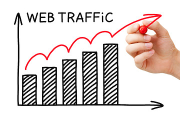 Image showing Web Traffic Graph Concept