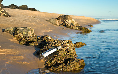 Image showing message in a bottle