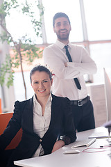 Image showing portrait of business couple at office