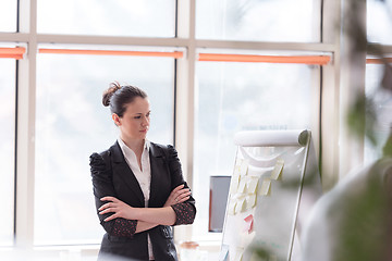 Image showing portrait of young business woman at modern office