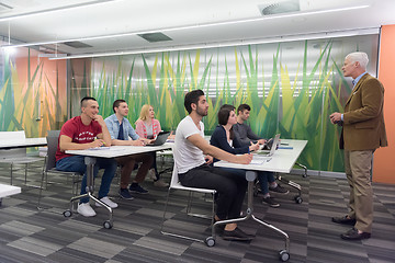 Image showing teacher with a group of students in classroom