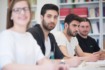 Image showing group of students study together in classroom