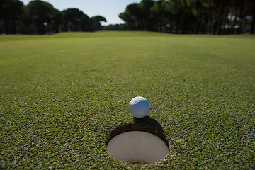 Image showing golf ball in the hole