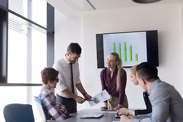 Image showing startup business team on meeting at modern office