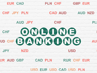 Image showing Currency concept: Online Banking on wall background