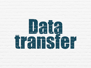 Image showing Data concept: Data Transfer on wall background