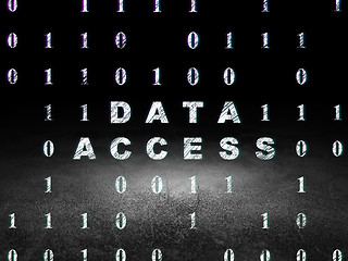 Image showing Information concept: Data Access in grunge dark room