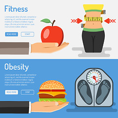 Image showing Healthy Lifestyle and Obesity Concept