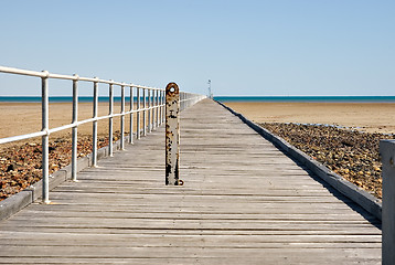 Image showing long jetty at port germein