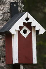 Image showing red bird house