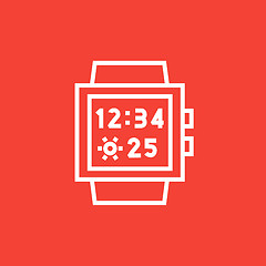 Image showing Smartwatch line icon.