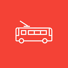 Image showing Trolleybus line icon.