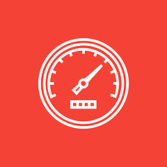 Image showing Speedometer line icon.