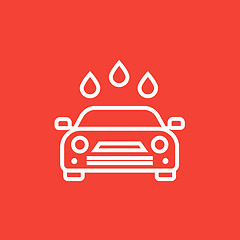 Image showing Car wash line icon.