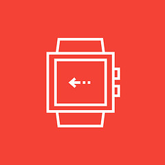 Image showing Smartwatch line icon.