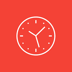 Image showing Wall clock line icon.