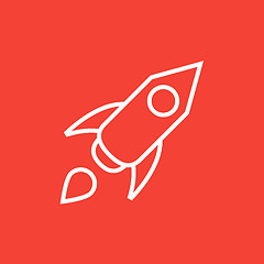 Image showing Rocket line icon.