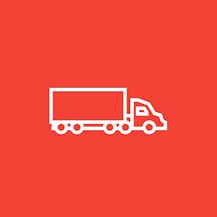 Image showing Delivery truck line icon.