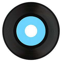 Image showing Vinyl record with blue label