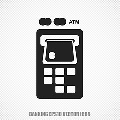 Image showing Banking vector ATM Machine icon. Modern flat design.