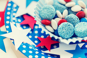 Image showing candies with star decoration on independence day