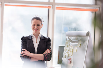 Image showing portrait of young business woman at modern office