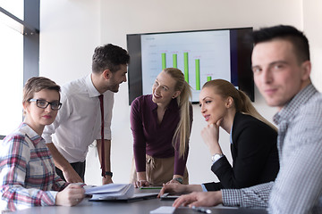 Image showing startup business team on meeting at modern office