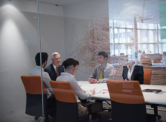 Image showing business people group brainstorming on meeting