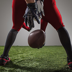 Image showing The american football player in action