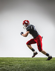 Image showing The american football player in action