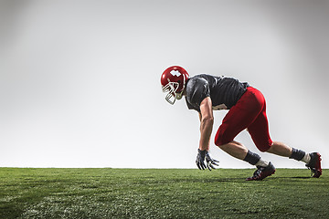 Image showing The american football player in action