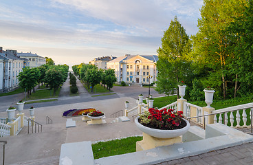 Image showing Stairs to the Promenade in Sillamae, Estonia