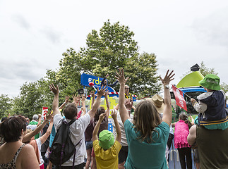 Image showing Crowd During The Publicity Caravan - Tour de France 2015