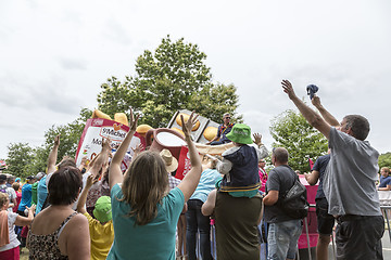 Image showing Crowd During The Publicity Caravan - Tour de France 2015