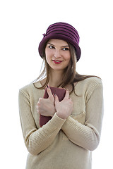 Image showing Portrait f a Woman with a Wallet