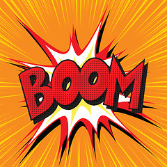 Image showing Boom explosion comic book text pop art