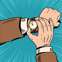 Image showing Wrist watch retro pop art