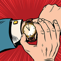 Image showing Wrist watch retro pop art