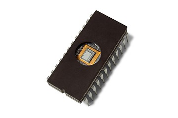 Image showing Old computer chip