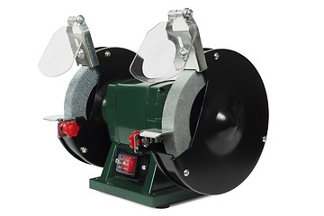 Image showing Bench grinder on white