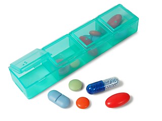 Image showing Pills organizer on white